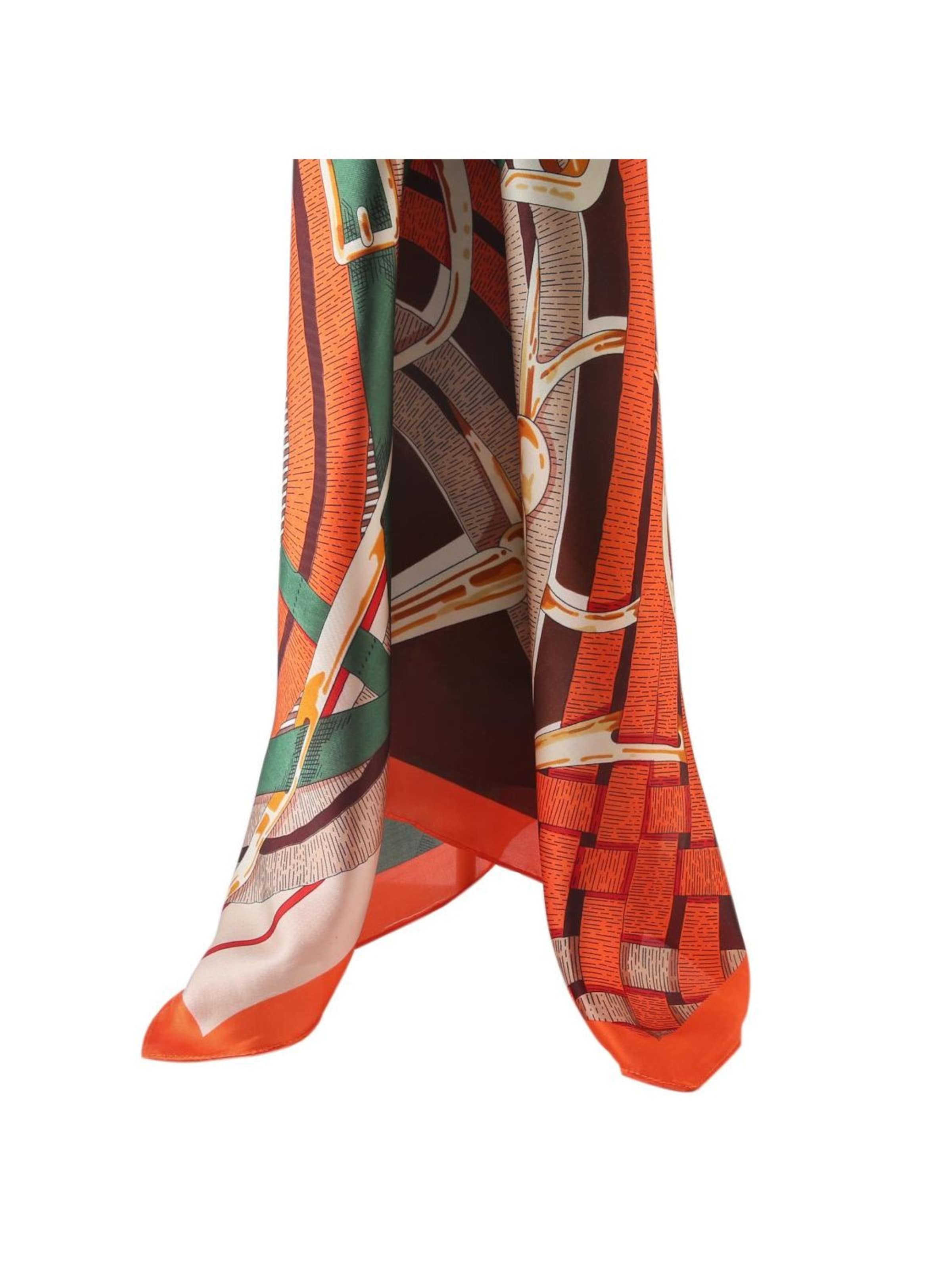 Écharpe 'Grand carré de Soie Interbelts Zoé' alberto cabale en orange