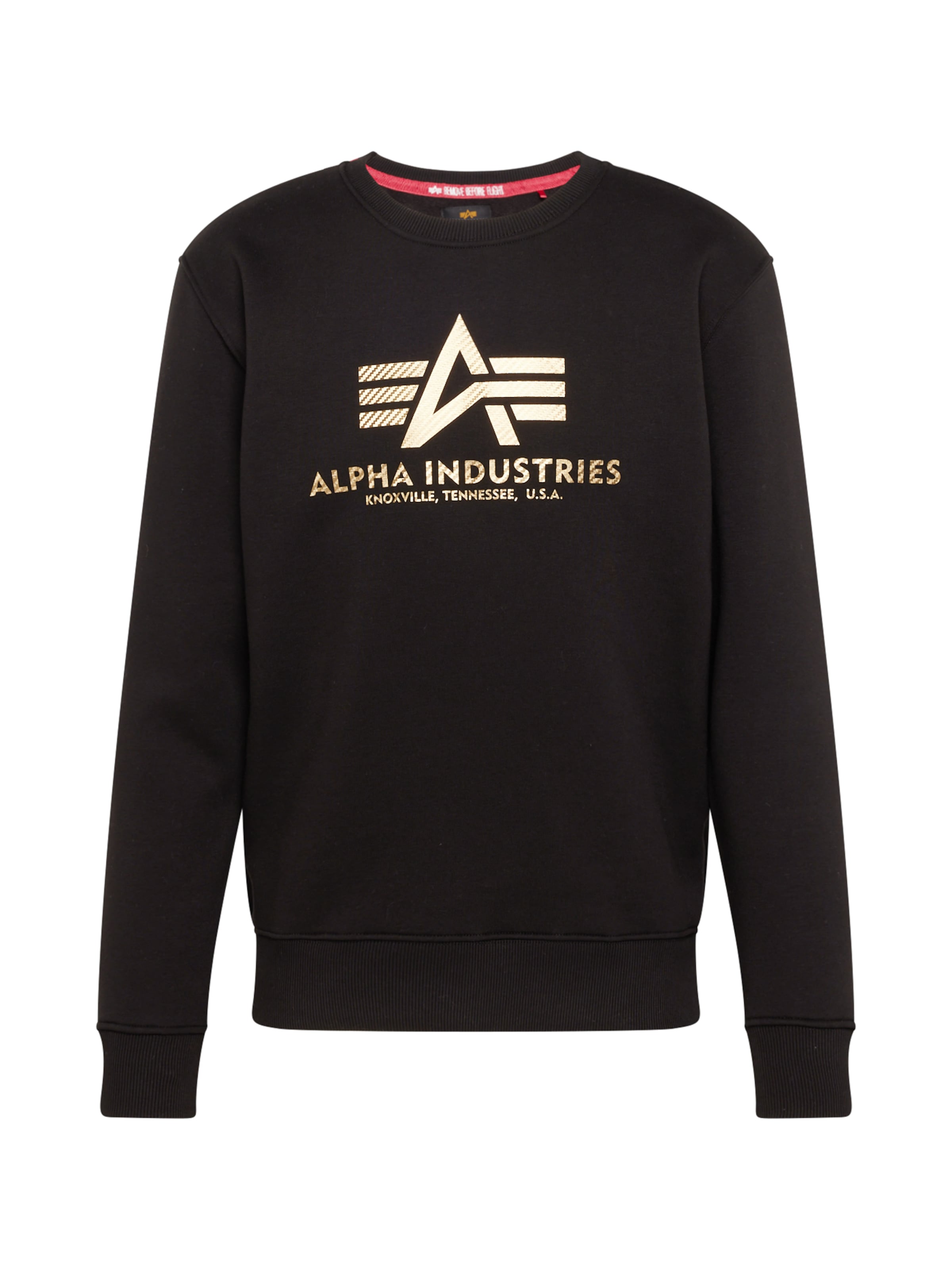 ALPHA INDUSTRIES Μπλούζα φούτερ σε μαύρο: μπροστά