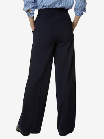 Marks & Spencer Wide leg Pleated Pants in Black