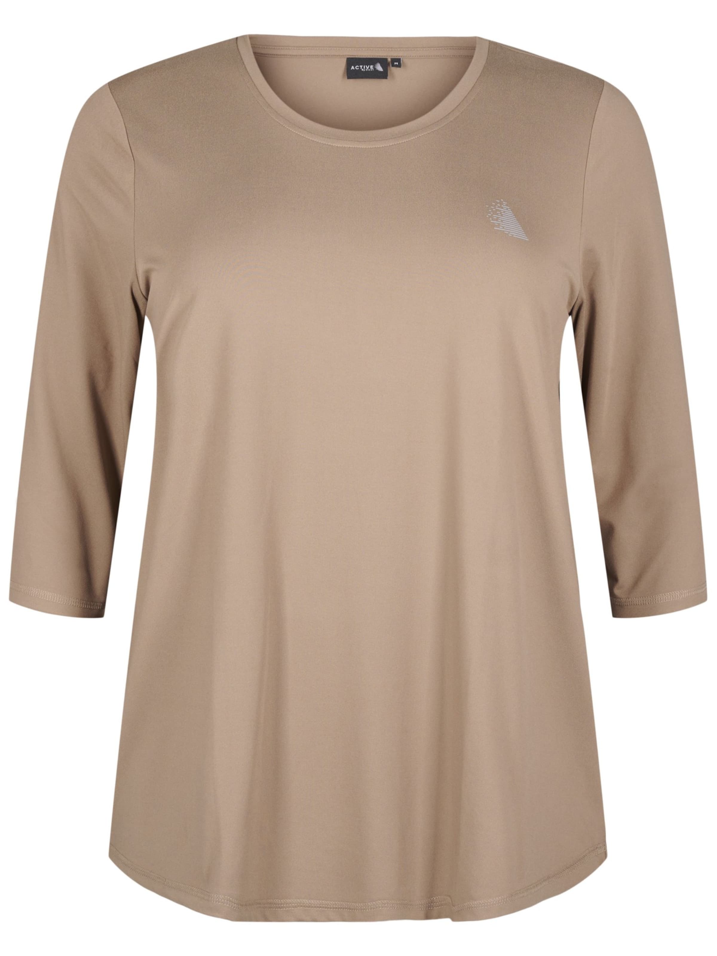 Active by Zizzi Функционална тениска в бежово: отпред