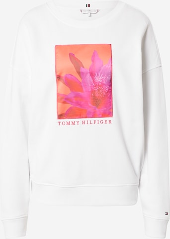 TOMMY HILFIGER Mikina – bílá: přední strana