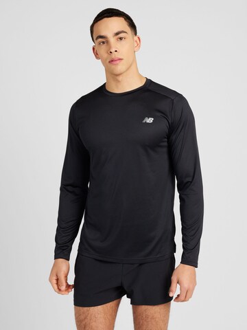 new balance - Camisa funcionais 'Essentials' em preto: frente