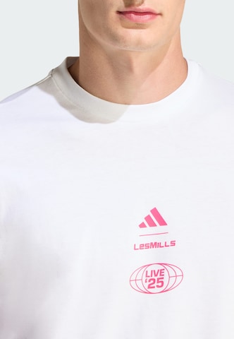 T-Shirt fonctionnel 'Lesmills Tour' ADIDAS PERFORMANCE en blanc