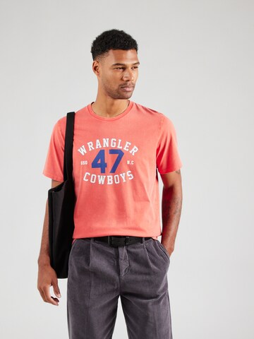 Maglietta 'GRAPHIC TEE' di WRANGLER in arancione: frontale
