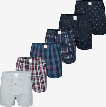 MG-1 Boxershorts ' Classic Checks ' in Blau: predná strana