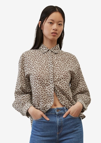 Marc O'Polo Blouse in Bruin: voorkant