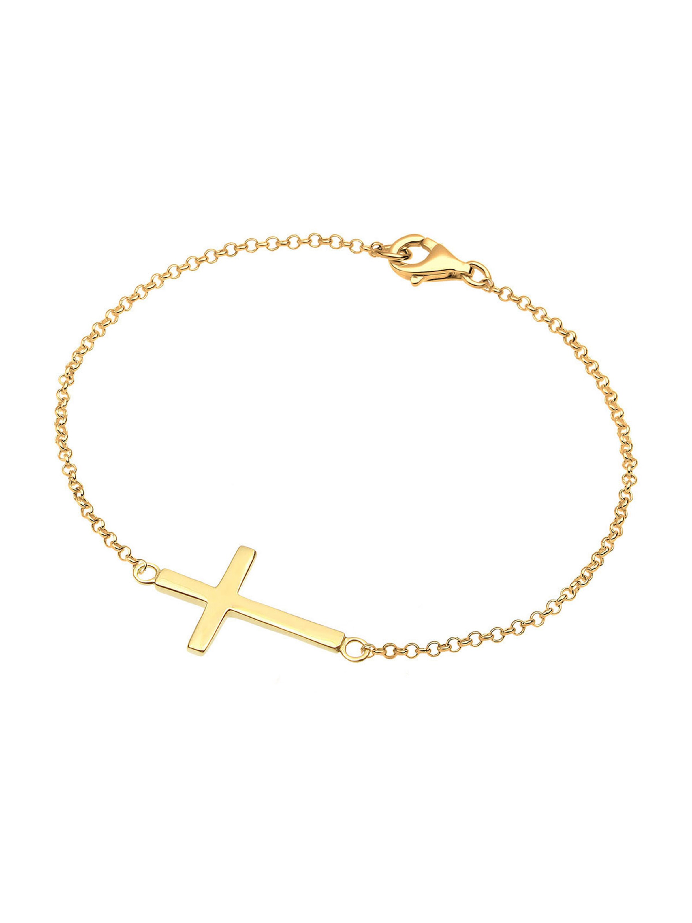 ELLI Náramek 'Kreuz' – zlatá