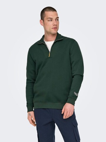 Only & Sons Sweatshirt 'ONSRiley' i grøn