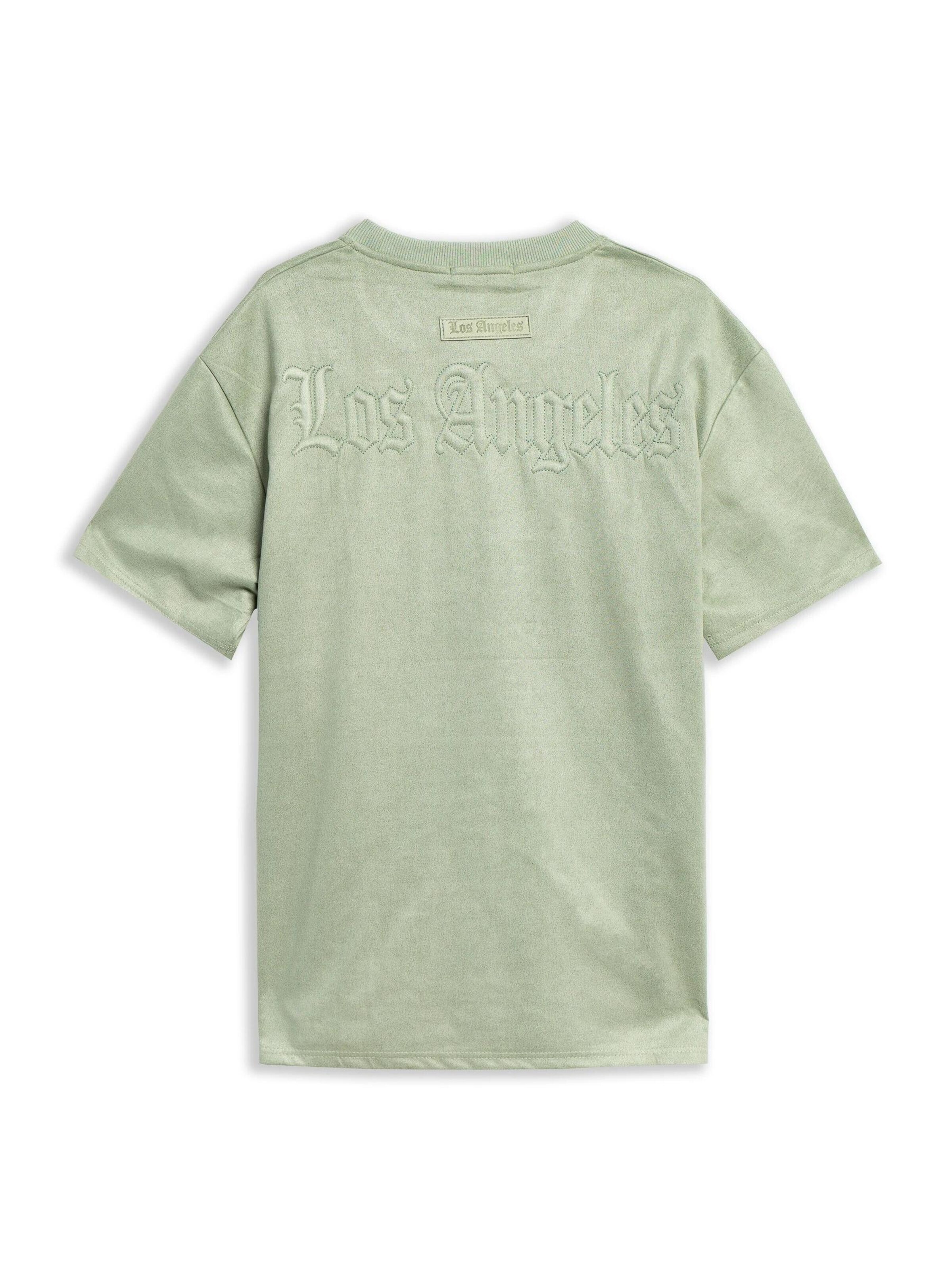 OVER STREET - Camiseta 'Camiseta area zero verde los angeles oversized suede tee' en verde