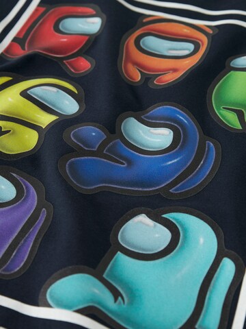 Tricou 'NKMFABRON AMONGUS' de la NAME IT pe albastru