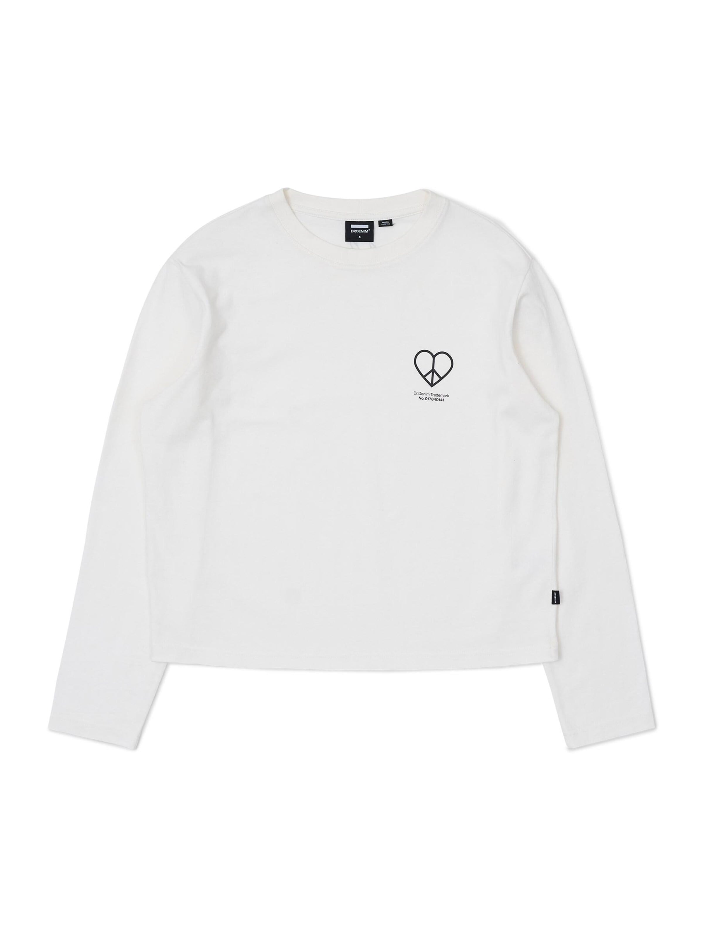 Dr. Denim Shirt 'Kath Longsleeve Top'‌‌‌‌ in Weiß: Vorderseite