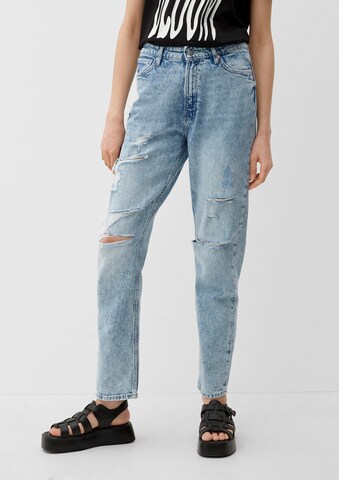 QS Regular Jeans in Blauw: voorkant