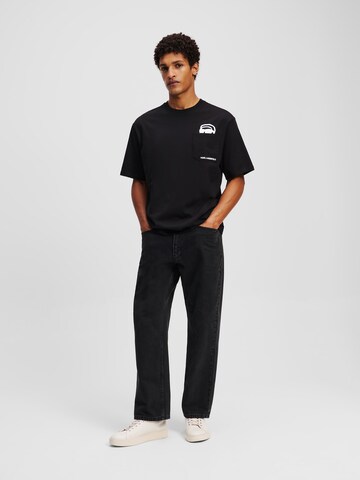 Maglietta 'Ikon Peek-A-Boo' di Karl Lagerfeld in nero