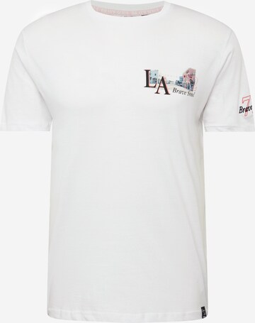 BRAVE SOUL Shirt 'BERETTA' in Wit: voorkant