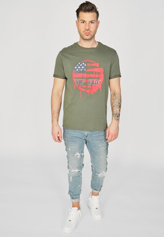 TOP GUN Shirt 'TG20213014' in Green