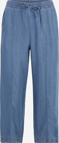 Wide Leg Pantalon 'GIVANI' Vila Petite en bleu : devant