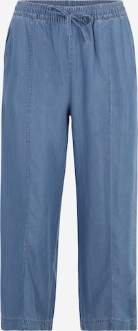 Vila Petite Wide leg Broek 'GIVANI' in Blauw: voorkant