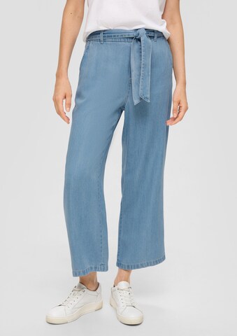 Wide leg Jeans de la s.Oliver pe albastru: față
