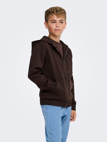 Only & Sons Junior Sweatvest 'OSJCeres' in Bruin: voorkant