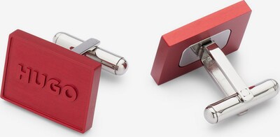 HUGO Cufflinks 'E-Boxlogo' in Red / Silver, Item view