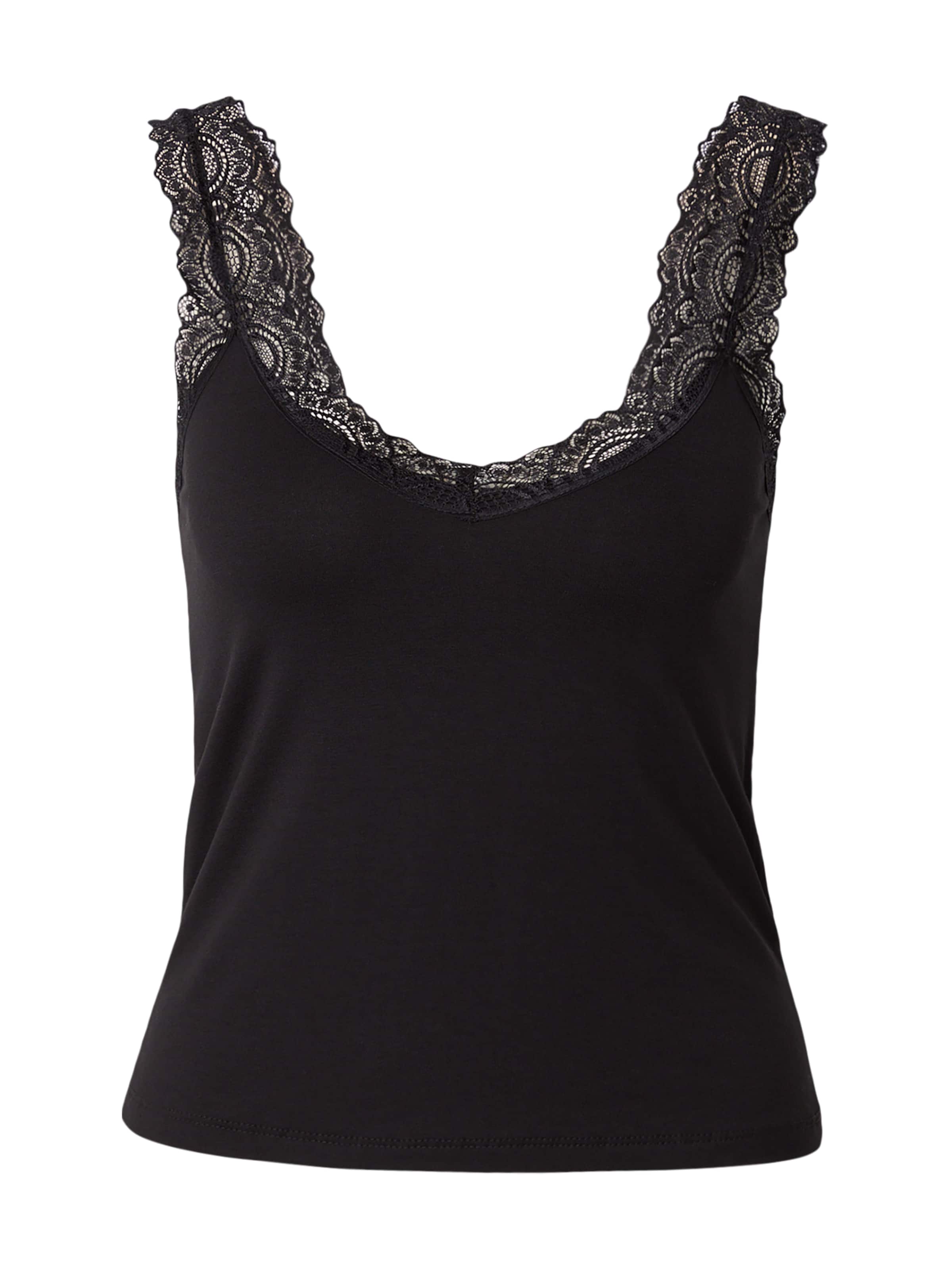 ABOUT YOU Top 'Sila' | črna barva: sprednja stran