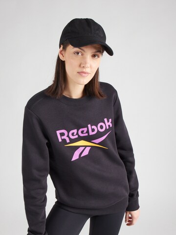 ReebokSportska sweater majica - crna boja: prednji dio