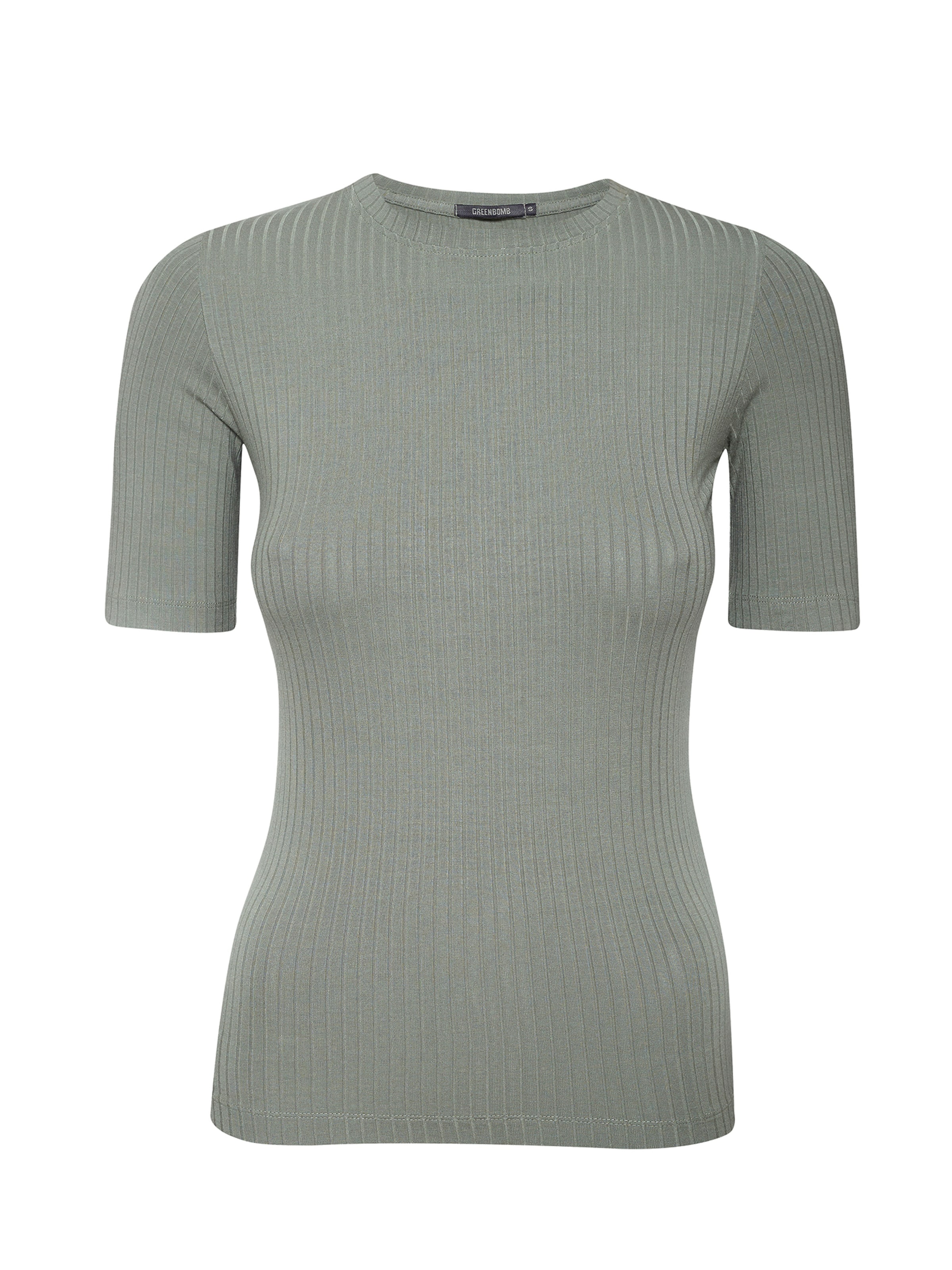 GREENBOMB Shirt ' Basic Lane ' in Groen: voorkant