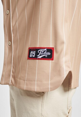 FUBU Comfort fit Button Up Shirt in Beige
