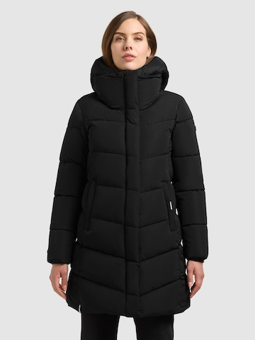 khujo Mantel 'Devyn' in Schwarz: Vorderseite