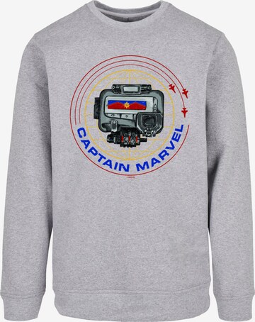 ABSOLUTE CULT Sweatshirt 'Captain Marvel - Pager' in Grau: predná strana