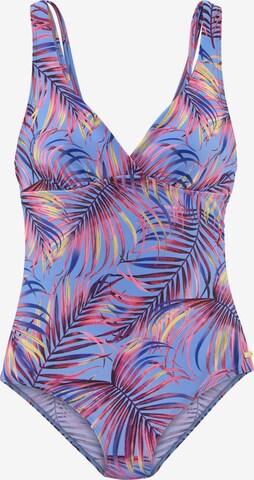 LASCANA Triangle Swimsuit in Blue: front