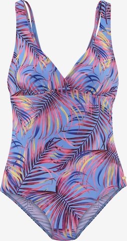 LASCANA Triangle Swimsuit in Blue: front