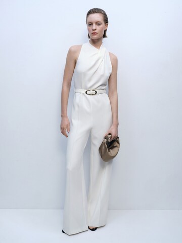 MANGO Jumpsuit 'Padam' in Beige: voorkant