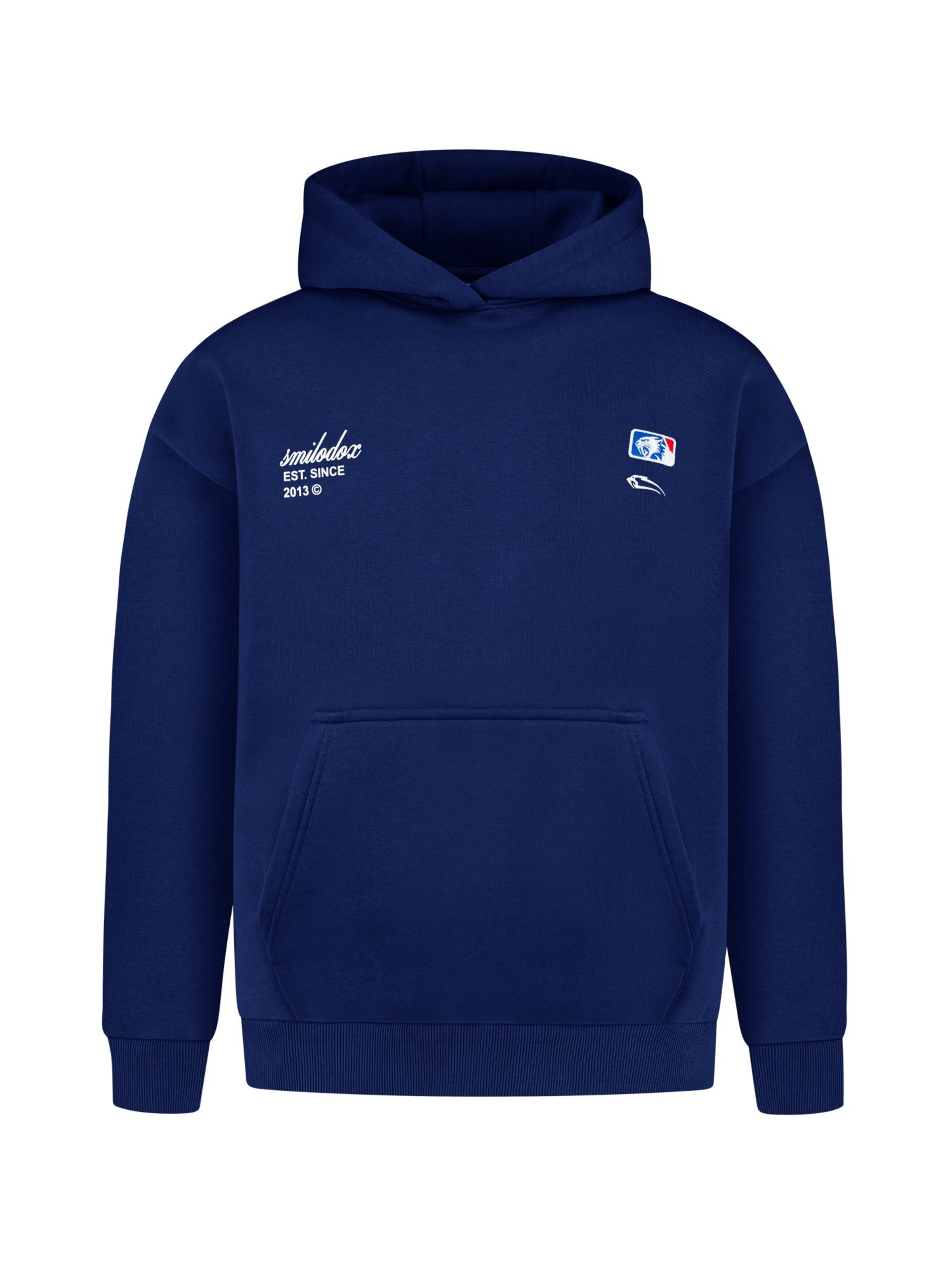 Smilodox Sweatvest in Blauw: voorkant