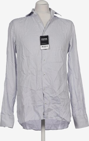 Van Laack Button Up Shirt in M in Blue: front