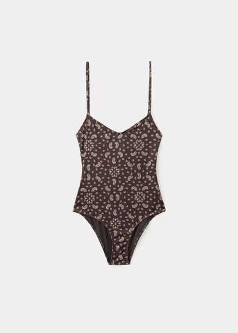 MANGO Swimsuit 'Bandano' in Brown
