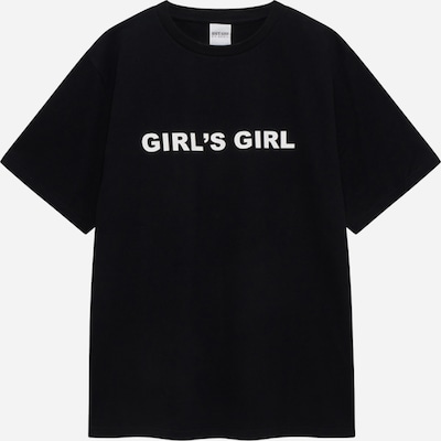 OH APRIL Majica 'Girl's Girl' veličine L u crna / bijela, Pregled proizvoda