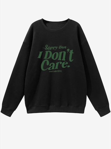 Pull-over 'Women's Crew Neck Oversized Sweatshirt with Slogan Print' GORHEY en noir : devant