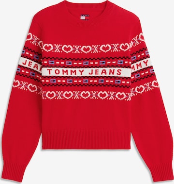 Pulover de la Tommy Jeans pe roșu: față