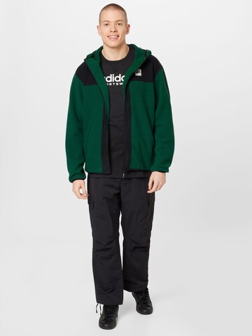 ADIDAS ORIGINALS Fleece Jacket 'Adventure Fc Full Zip Polar Fleece' in Green