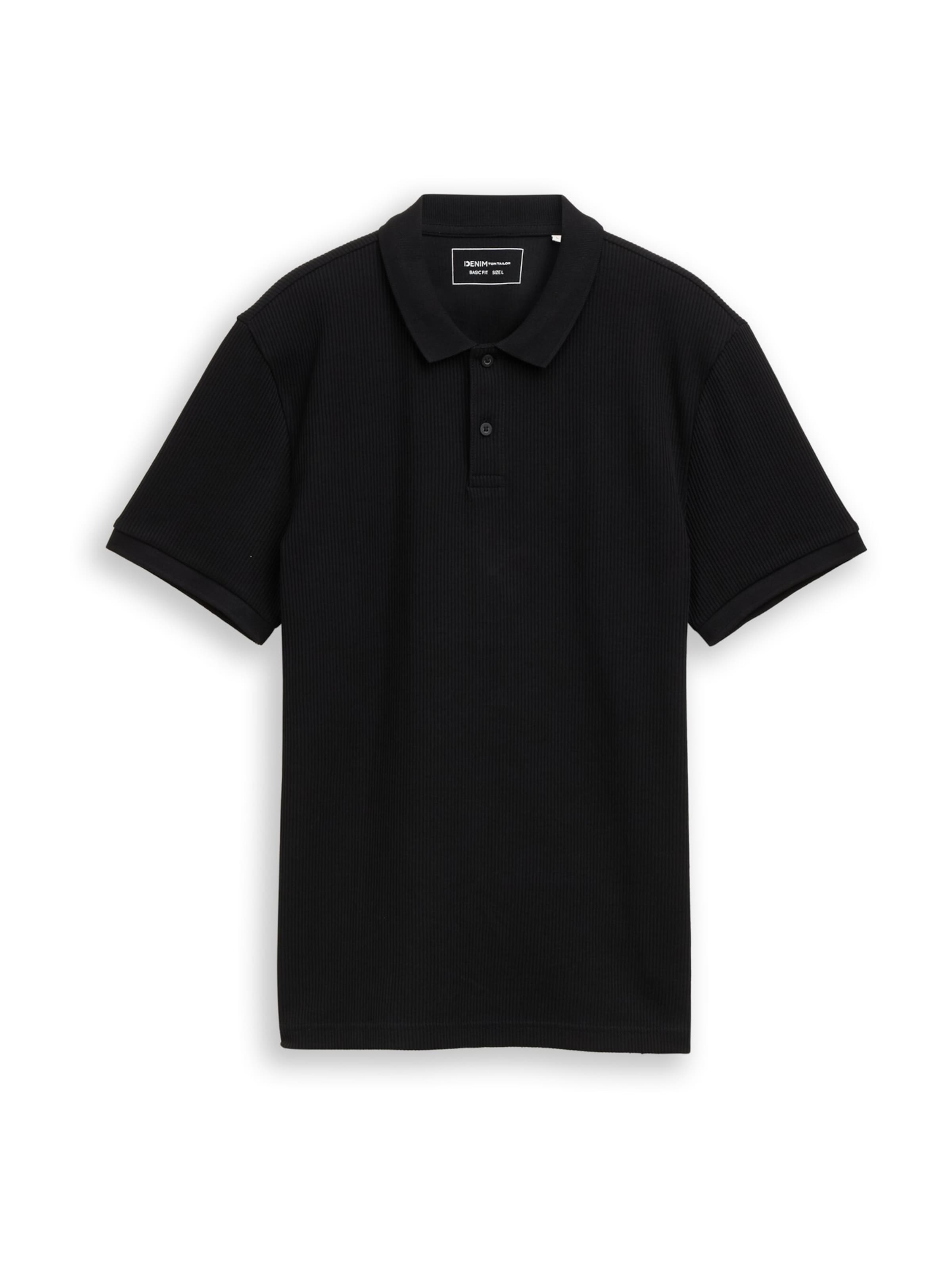 TOM TAILOR DENIM Särk, värv must: eest vaates