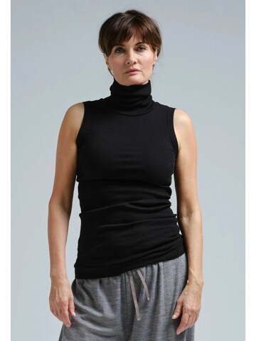 Haut 'Fleur' Seamless Basic en noir : devant