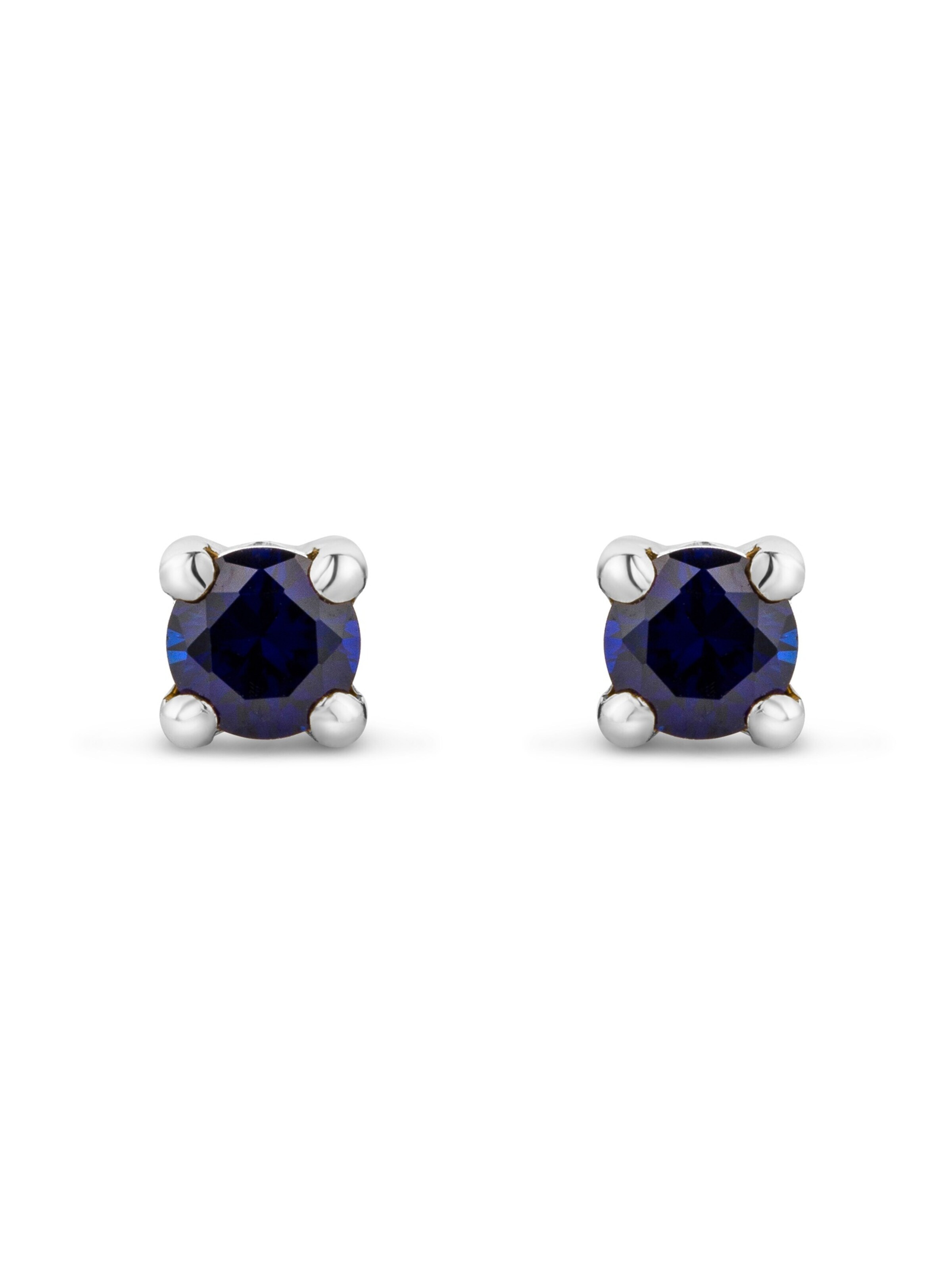 Boucles d'oreilles 'Ohrringe aus 375 Weißgold mit Saphir' DIAMANT LETERNEL en argent