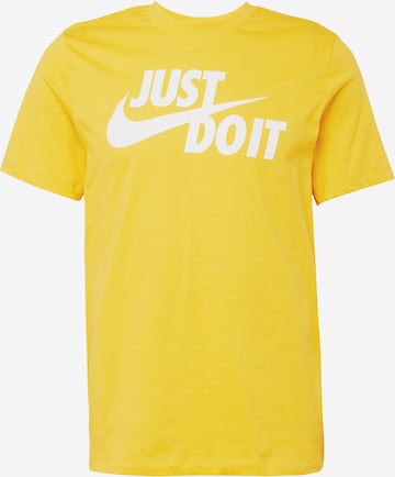 T-Shirt 'Swoosh' Nike Sportswear en jaune : devant