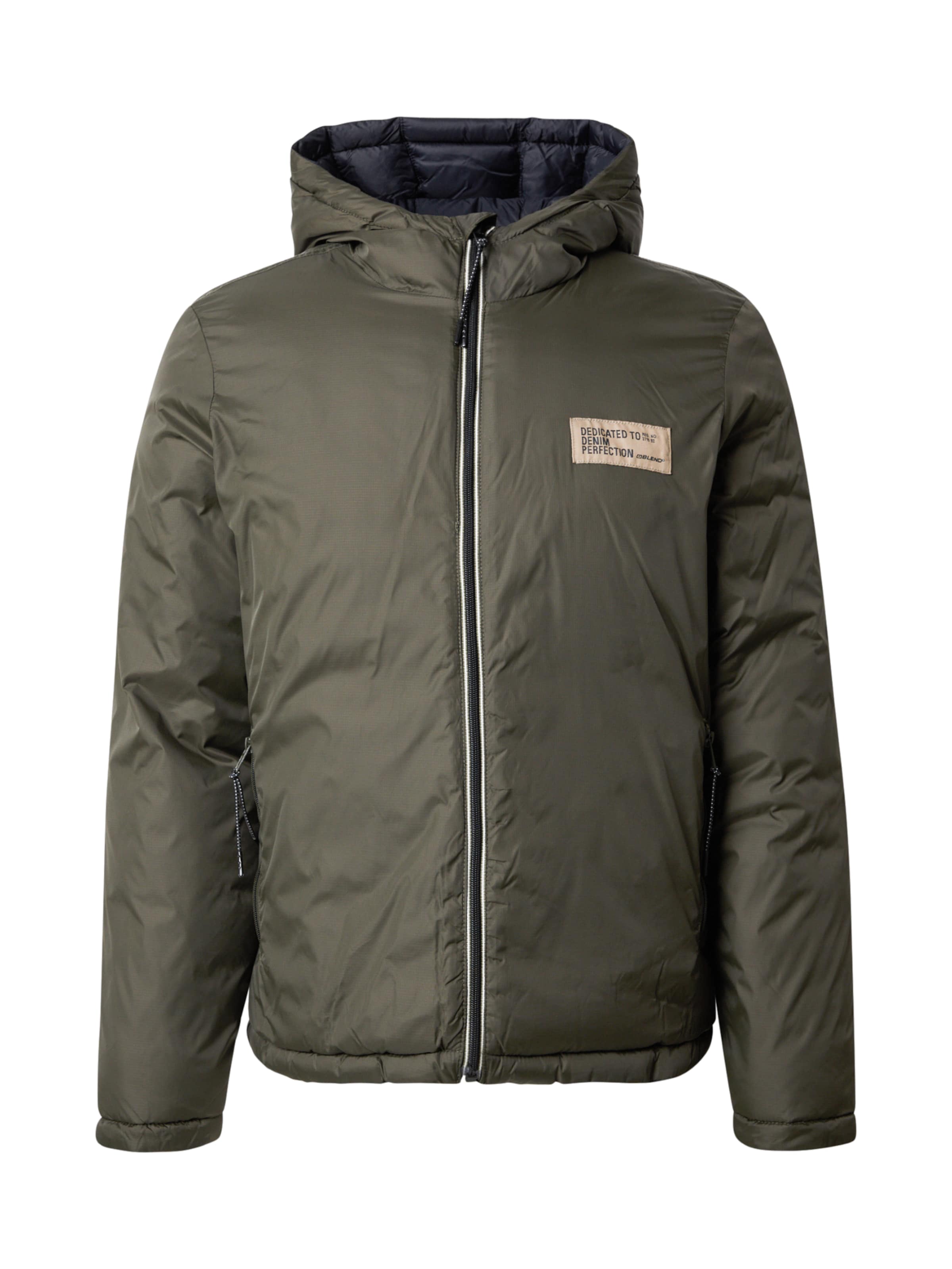 BLEND Φθινοπωρινό και ανοιξιάτικο μπουφάν σε πράσινο: μπροστά