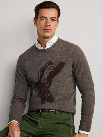 Pull-over 'INTARSIA DUCK' Hackett London en marron