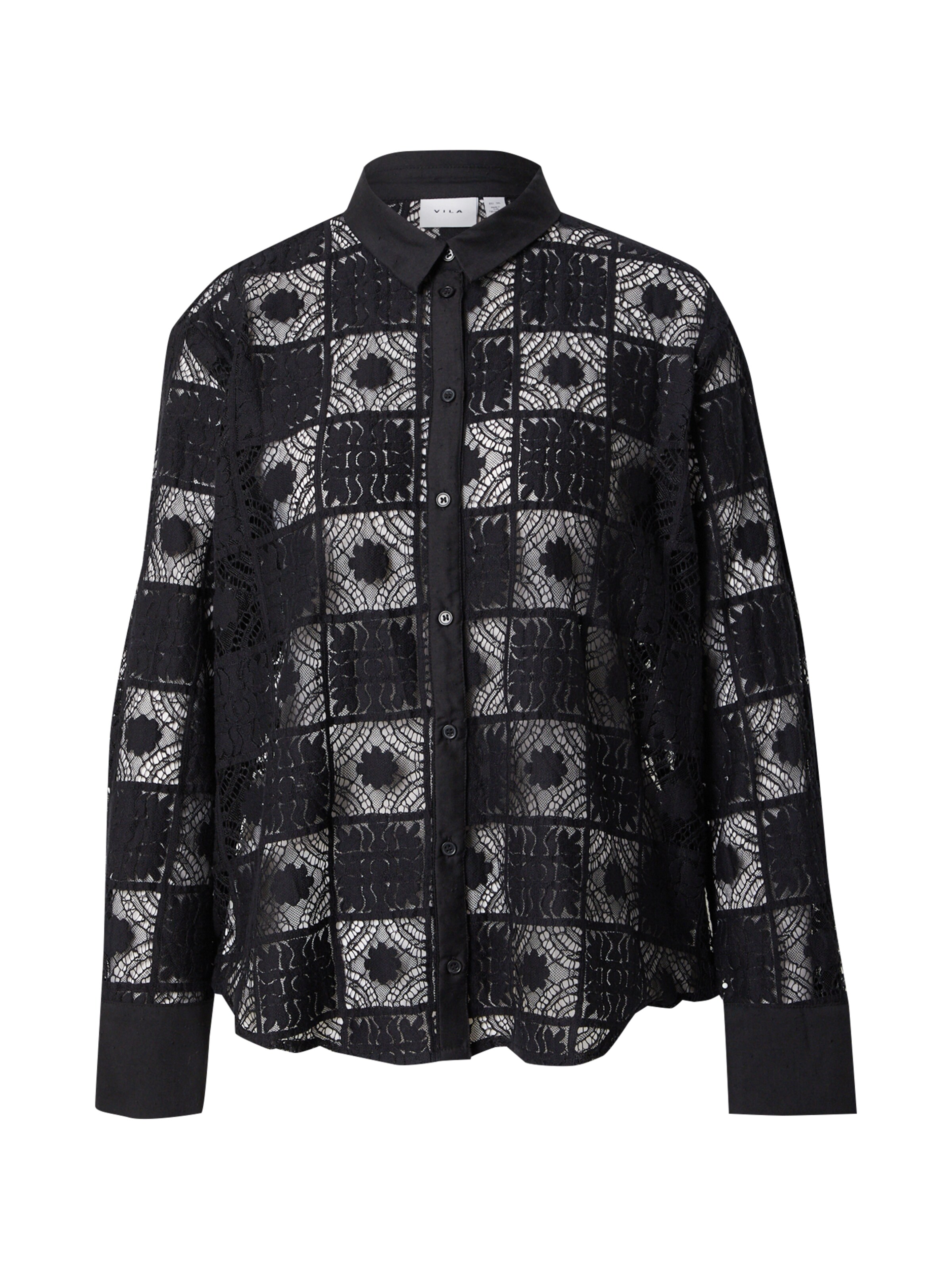 VILA Μπλούζα 'VECA' σε μαύρο: μπροστά