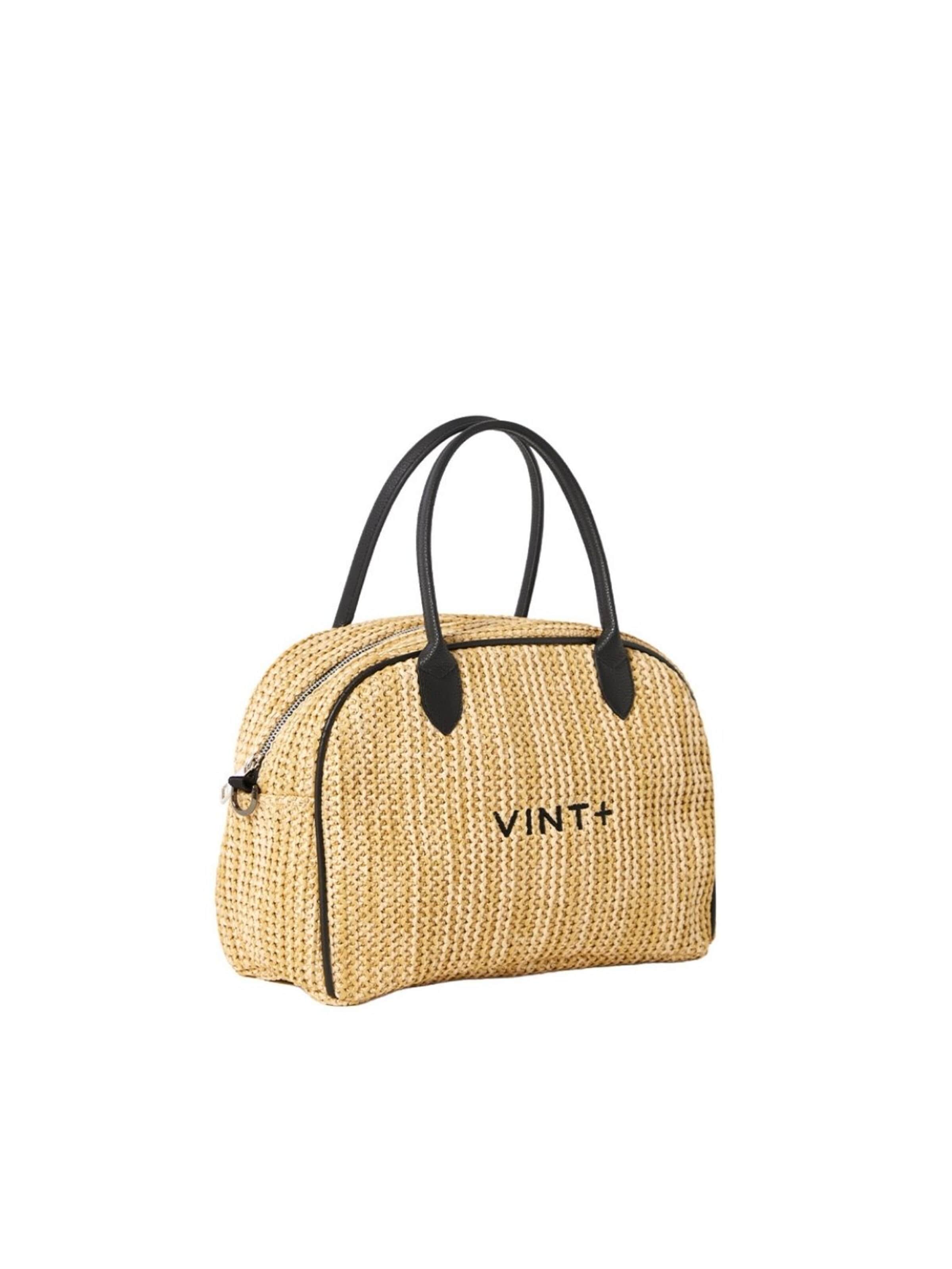 VINT+ Handbag 'Bowling Bag' in Beige