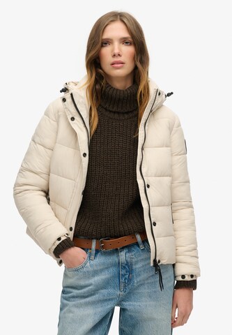 Superdry - Casaco de inverno em bege: frente