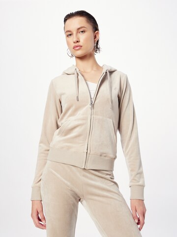 Juicy Couture Sweat jacket in Beige: front